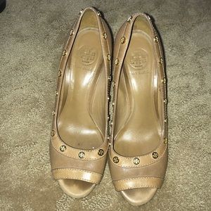 Tori Burch Peep Toe Wedge